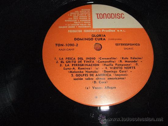 Domingo Cura - Gloria | Tonodisc (TON-1090) - 4