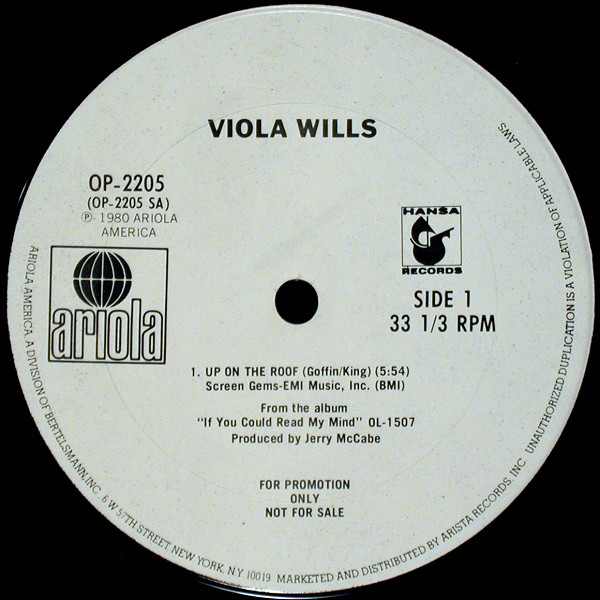 Viola Wills - Up On The Roof | Ariola (OP-2205) - main Viola Wills - Up On The Roof | Ariola (OP-2205) - main