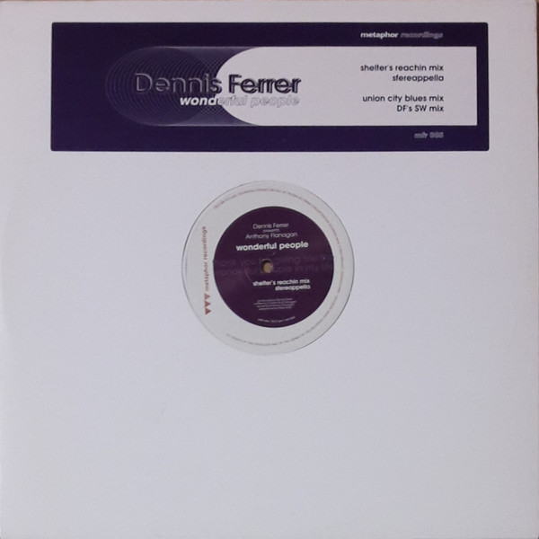 Dennis Ferrer Presents Anthony Flanagan - Wonderful People | Metaphor (mfr 005) - main