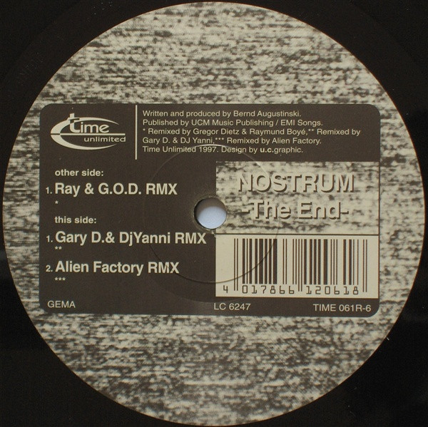 Nostrum - The End (Remixes) | Time Unlimited (TIME 061R-6) - 3