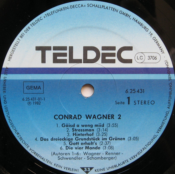 Conny Wagner - 2 | TELDEC (6.25431 AP) - 3 Conny Wagner - 2 | TELDEC (6.25431 AP) - 3
