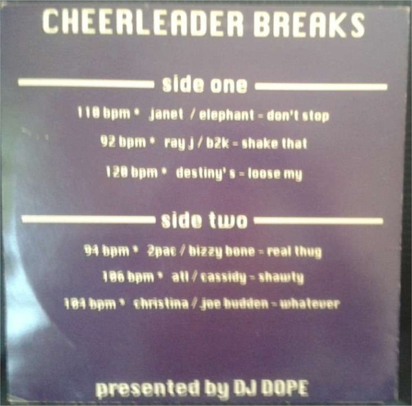 DJ Dope - Cheerleader Breaks | Not On Label (none) - 2