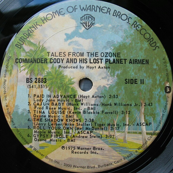 Commander Cody And His Lost Planet Airmen - Tales From The Ozone | Warner Bros. Records (BS 2883) - 4 Commander Cody And His Lost Planet Airmen - Tales From The Ozone | Warner Bros. Records (BS 2883) - 4