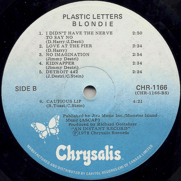 Blondie - Plastic Letters | Chrysalis (CHR-1166) - 3 Blondie - Plastic Letters | Chrysalis (CHR-1166) - 3