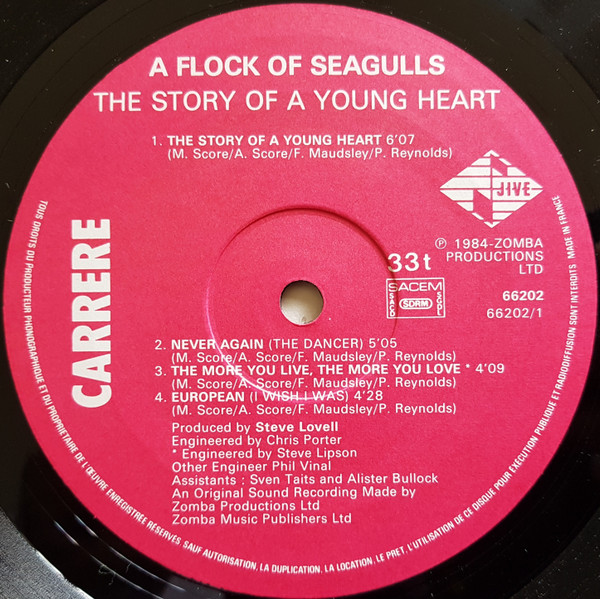 A Flock Of Seagulls - The Story Of A Young Heart | Carrere (66.202) - 3