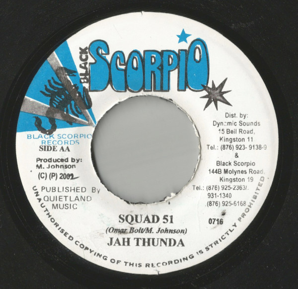 Pinchers / Jah Thunder - Never Hurt Her / Squad 51 | Black Scorpio (0716) - 3