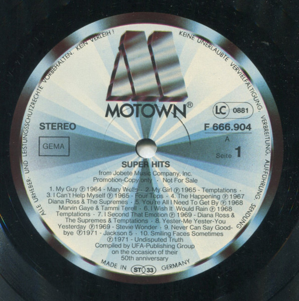 Various - Super Hits (From Jobete Music Company, Inc.) | Motown (F 666 904) - 3 Various - Super Hits (From Jobete Music Company, Inc.) | Motown (F 666 904) - 3