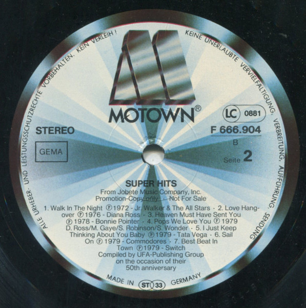 Various - Super Hits (From Jobete Music Company, Inc.) | Motown (F 666 904) - 4 Various - Super Hits (From Jobete Music Company, Inc.) | Motown (F 666 904) - 4