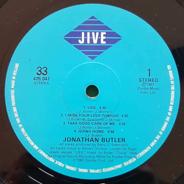 Jonathan Butler - Jonathan Butler | CNR Records (475.047/48) - 4