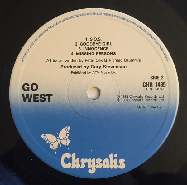 Go West - Go West | Chrysalis (CHR 1495) - 4 Go West - Go West | Chrysalis (CHR 1495) - 4