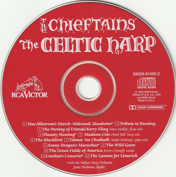 The Chieftains With The Belfast Harp Orchestra - The Celtic Harp: A Tribute To Edward Bunting | RCA Victor (09026-61490-2) - 3 The Chieftains With The Belfast Harp Orchestra - The Celtic Harp: A Tribute To Edward Bunting | RCA Victor (09026-61490-2) - 3