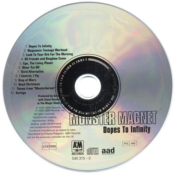 Monster Magnet - Dopes To Infinity | A&M Records (540 315-2) - main