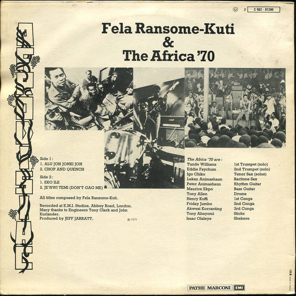 Fela Kuti & Africa 70 - Afrodisiac | Regal Zonophone (2 C 062-81290) - 2