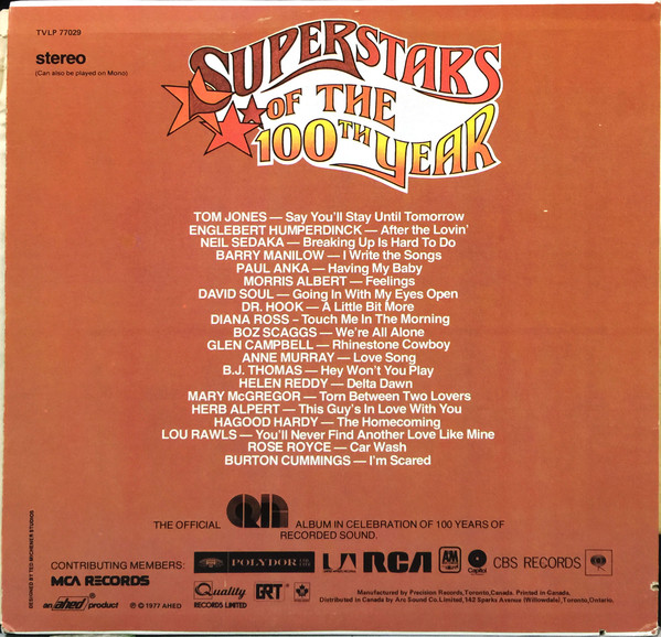 Various - Superstars Of The 100th Year | AHED (TVLP 77029) - 2 Various - Superstars Of The 100th Year | AHED (TVLP 77029) - 2