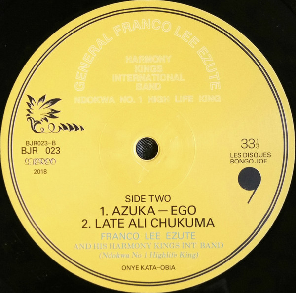 Franco Lee Ezute And His Harmony Kings International Band - Onye Kata-Obia | Les Disques Bongo Joe (BJR 023) - 4 Franco Lee Ezute And His Harmony Kings International Band - Onye Kata-Obia | Les Disques Bongo Joe (BJR 023) - 4