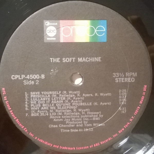 Soft Machine - The Soft Machine | Probe (CPLP 4500 X) - 4 Soft Machine - The Soft Machine | Probe (CPLP 4500 X) - 4
