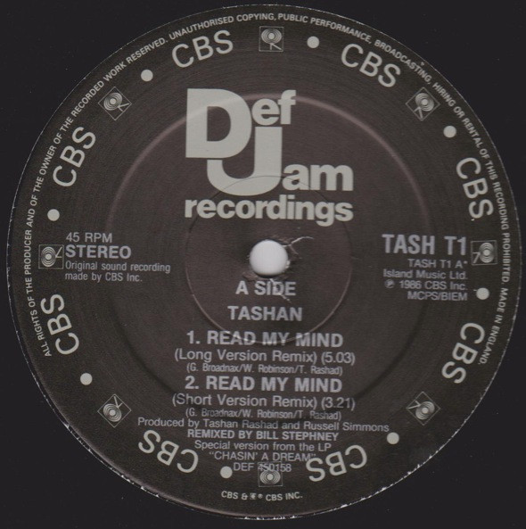 Tashan - Read My Mind | Def Jam Recordings (TASH T1) - 2 Tashan - Read My Mind | Def Jam Recordings (TASH T1) - 2