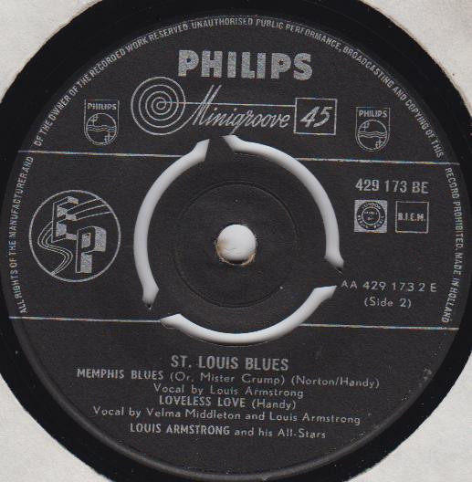 Louis Armstrong And His All-Stars - St. Louis Blues | Philips (429 173 BE) - 4 Louis Armstrong And His All-Stars - St. Louis Blues | Philips (429 173 BE) - 4
