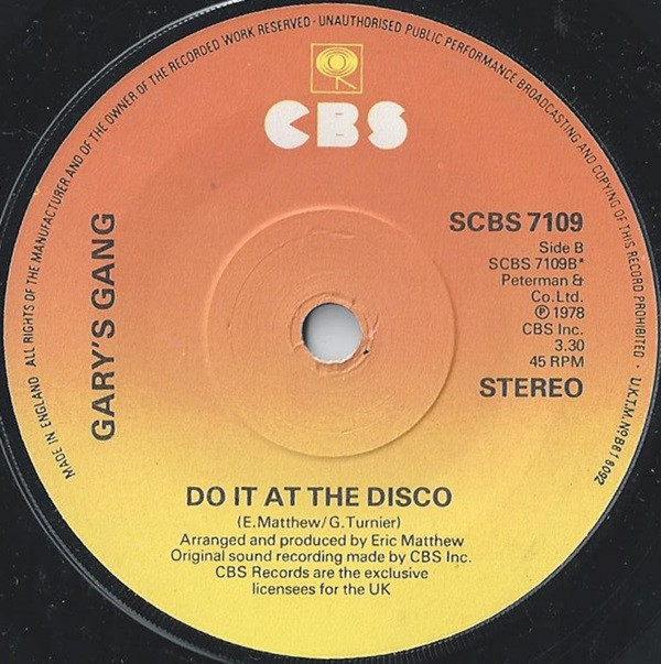 Gary's Gang - Keep On Dancin' | CBS (SCBS 7109)