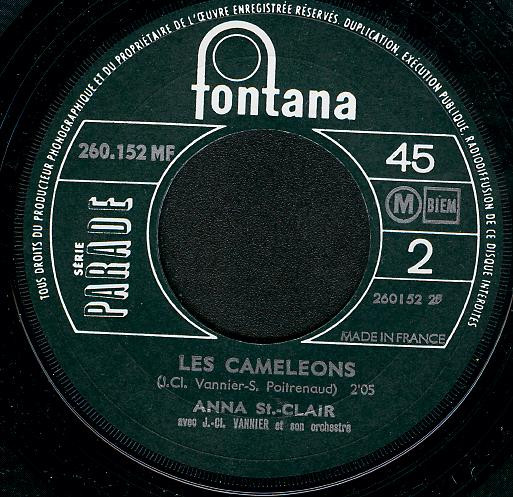Anna St. Clair - Ne Vois-Tu Pas Que C'est Toi Que J'aime / Les Caméléons | Fontana (260 152 MF) - 4