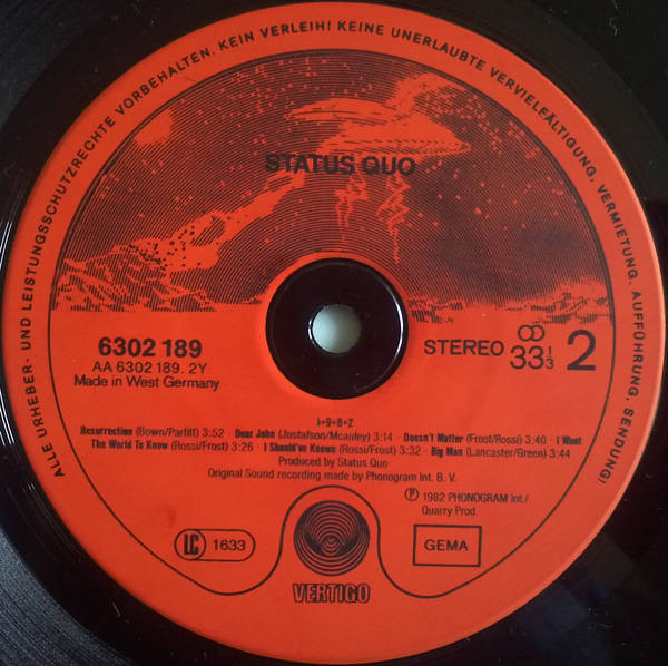 Status Quo - 1+9+8+2 = XX | Vertigo (6302 189) - 3 Status Quo - 1+9+8+2 = XX | Vertigo (6302 189) - 3
