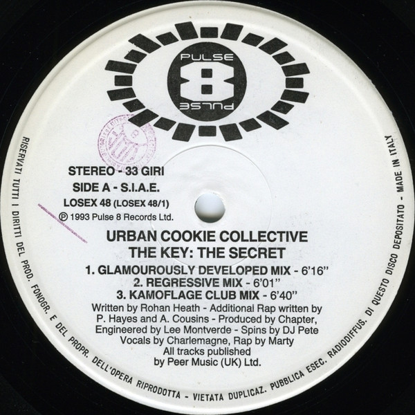 Urban Cookie Collective - The Key : The Secret | Pulse-8 Records (LOSEX 48) - 3 Urban Cookie Collective - The Key : The Secret | Pulse-8 Records (LOSEX 48) - 3