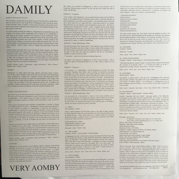 Damily - Very Aomby | Les Disques Bongo Joe (BJR019) - 3 Damily - Very Aomby | Les Disques Bongo Joe (BJR019) - 3