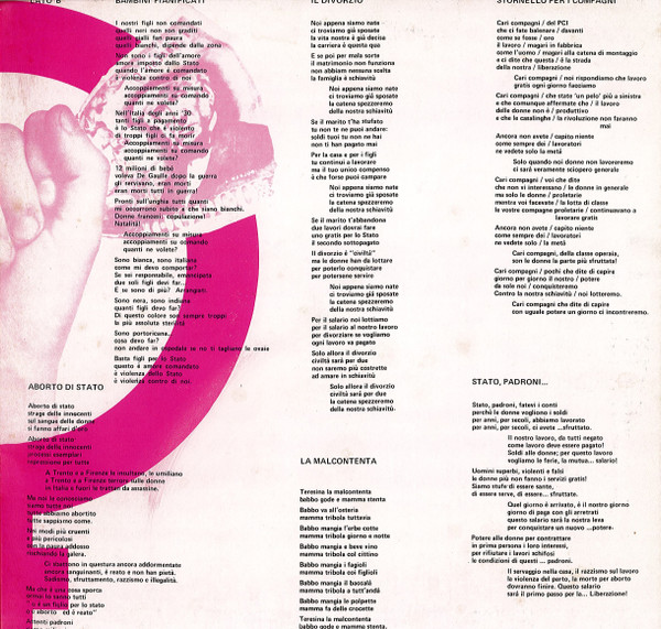 Il Canzoniere Femminista - Canti Di Donne In Lotta | I Dischi Dello Zodiaco (VPA 8259) - 4 Il Canzoniere Femminista - Canti Di Donne In Lotta | I Dischi Dello Zodiaco (VPA 8259) - 4