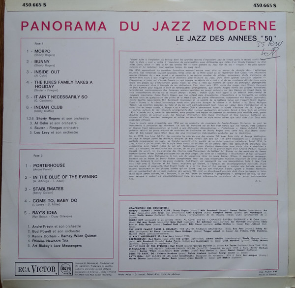 Various - Panorama Du Jazz Moderne | RCA Victor (430.665 S) - 2 Various - Panorama Du Jazz Moderne | RCA Victor (430.665 S) - 2
