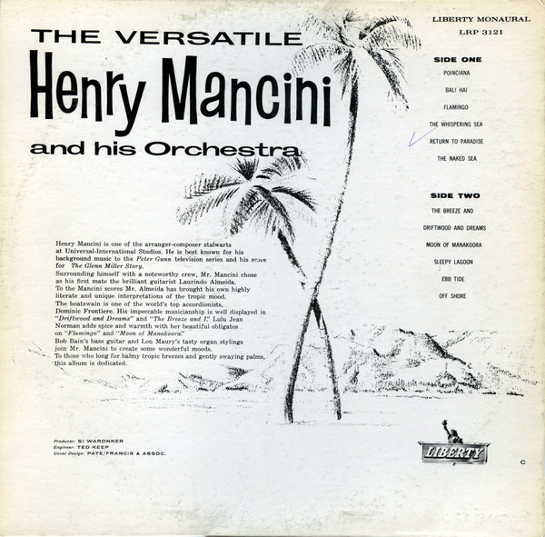 Henry Mancini And His Orchestra - The Versatile Henry Mancini And His Orchestra | Liberty (LRP 3121) - 2