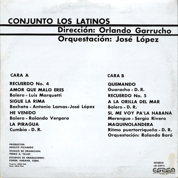 Conjunto Los Latinos - Los Latinos | Areito (LD-3593) - 2