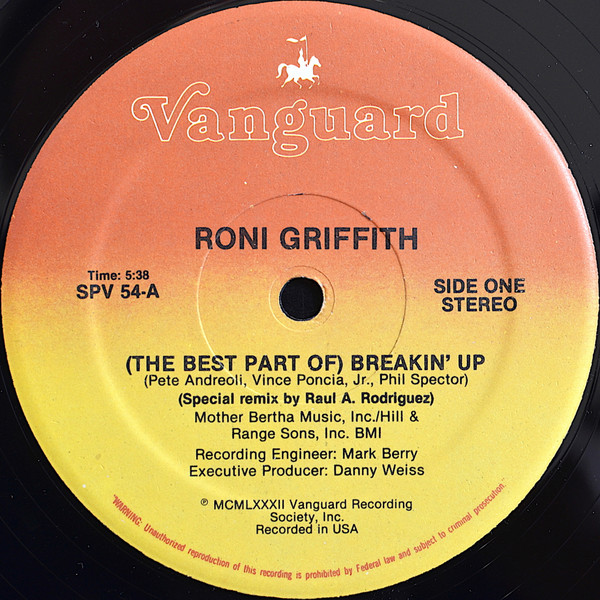 Roni Griffith - (The Best Part Of) Breakin' Up | Vanguard (SPV 54) - main