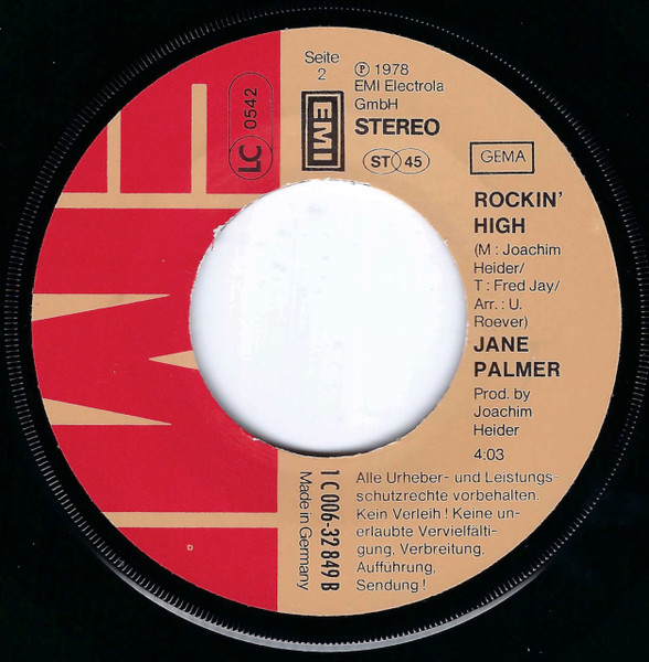 Jane Palmer - Crystal Ball | EMI (1C 006-32 849) - 4