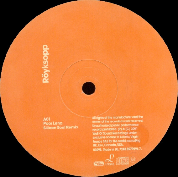 Röyksopp - Poor Leno | Labels (7243 8979596 7) - 3