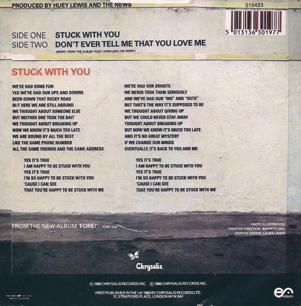 Huey Lewis & The News - Stuck With You | Chrysalis (515423) - 2