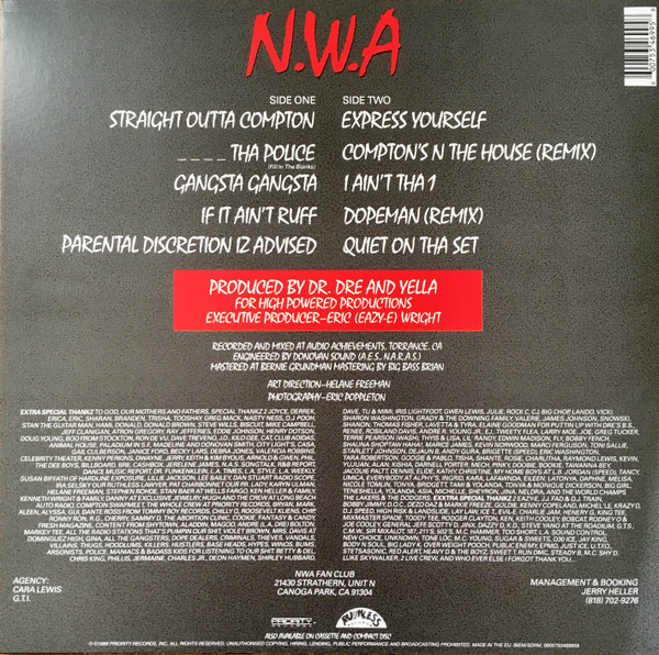 N.W.A. - Straight Outta Compton LP | Ruthless Records (0600753469958) - 2 N.W.A. - Straight Outta Compton LP | Ruthless Records (0600753469958) - 2