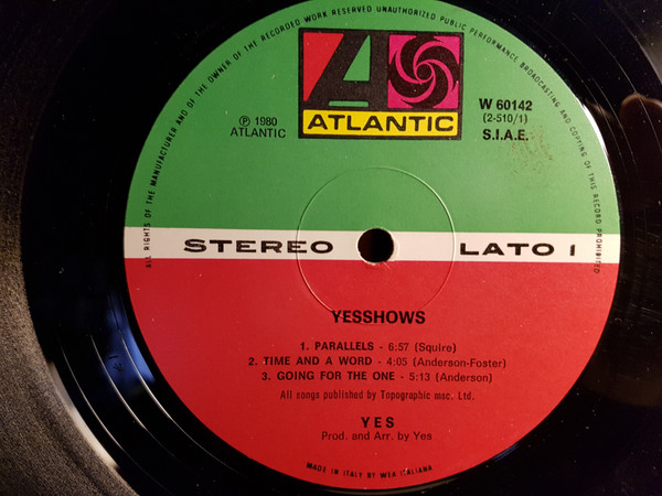 Yes - Yesshows | Atlantic (W 60142) - 4 Yes - Yesshows | Atlantic (W 60142) - 4