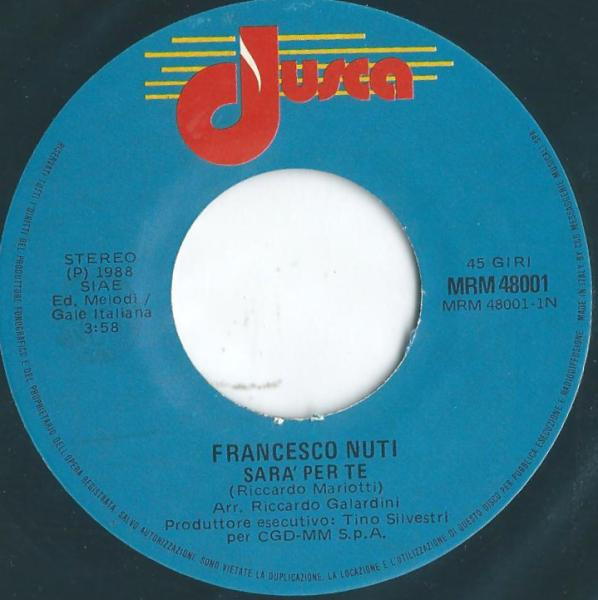 Francesco Nuti - Sarà Per Te | Dusca (MRM 48001) - 3