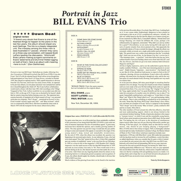 The Bill Evans Trio - Portrait In Jazz | WaxTime In Color (950616) - 2 The Bill Evans Trio - Portrait In Jazz | WaxTime In Color (950616) - 2