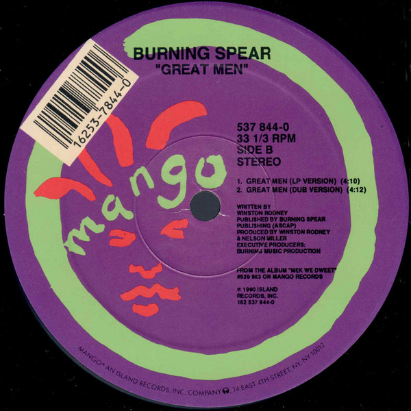 Burning Spear - Great Men | Mango (537 844-0) - 2 Burning Spear - Great Men | Mango (537 844-0) - 2