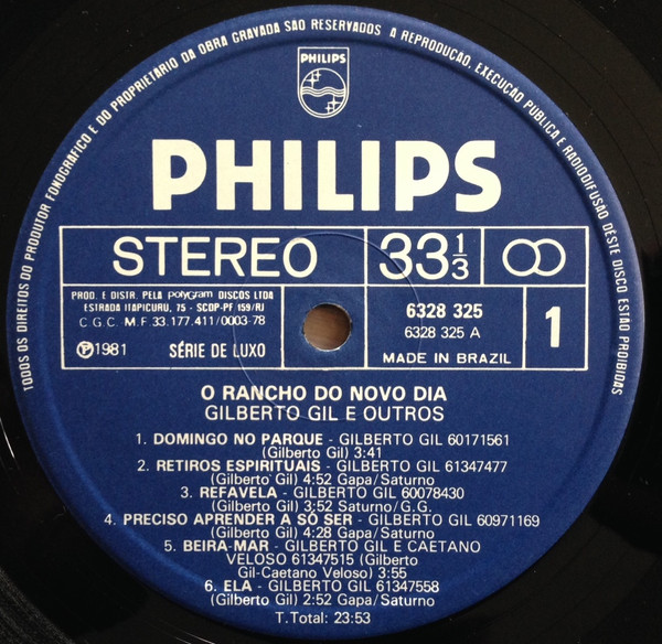 Gilberto Gil - O Cordão Da Liberdade | Philips (6328 325) - 3