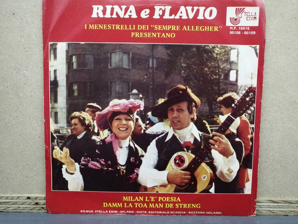 Flavio E Rina - Milan L'è Poesia \ Damm La Toa Man De Streg | Stella Edim (NP 16016) - main