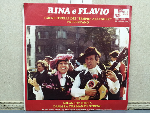 Flavio E Rina - Milan L'è Poesia \ Damm La Toa Man De Streg | Stella Edim (NP 16016) - 2