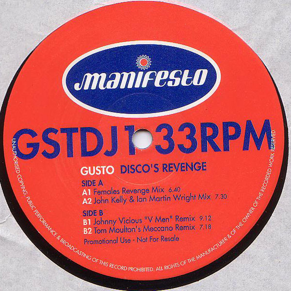 Gusto - Disco's Revenge | Manifesto (GSTDJ 1/2) - 3 Gusto - Disco's Revenge | Manifesto (GSTDJ 1/2) - 3