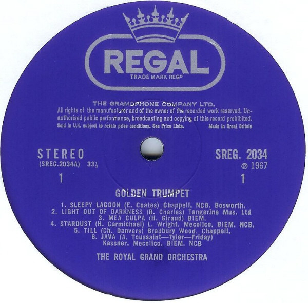 The Royal Grand Orchestra - Golden Trumpet | Regal (SREG 2034) - 3