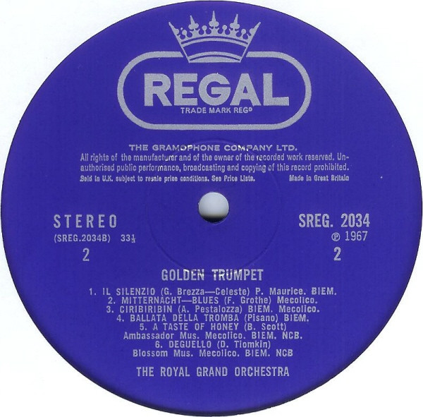 The Royal Grand Orchestra - Golden Trumpet | Regal (SREG 2034) - 4