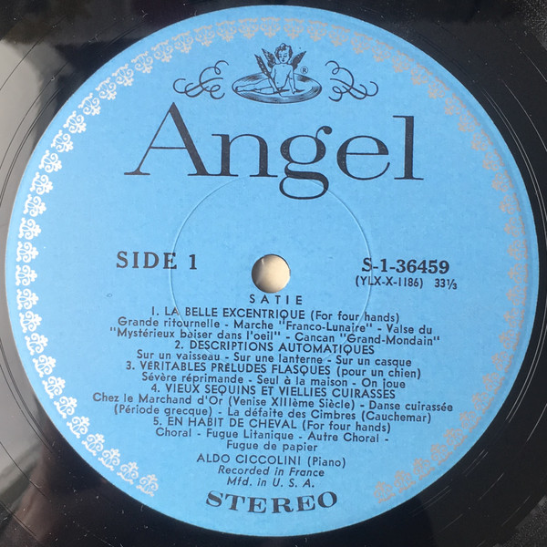 Erik Satie / Aldo Ciccolini - Piano Music Of Erik Satie, Vol. 2 | Angel Records (S-36459) - 3 Erik Satie / Aldo Ciccolini - Piano Music Of Erik Satie, Vol. 2 | Angel Records (S-36459) - 3
