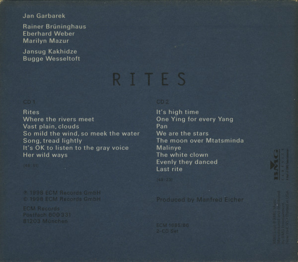 Jan Garbarek - Rites | ECM Records (ECM 1685/86) - 2