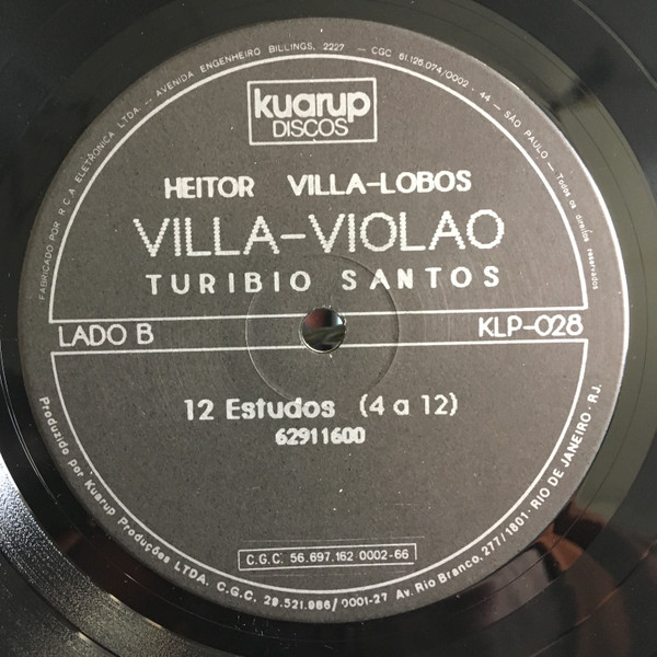 Turibio Santos , Heitor Villa-Lobos - Villa-Violão | Kuarup Discos (KLP-028) - 4