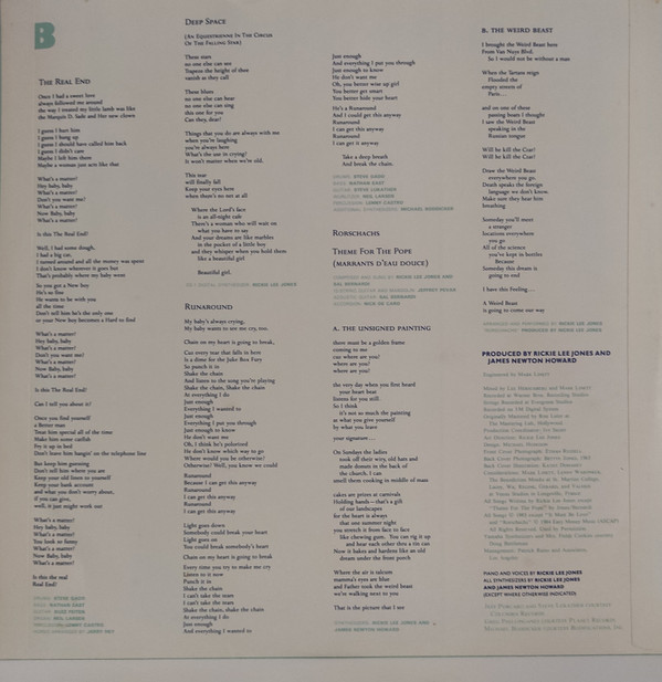 Rickie Lee Jones - The Magazine | Warner Bros. Records (759 92-5117-1) - 3